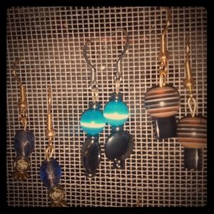 7 pairs of handmade earrings